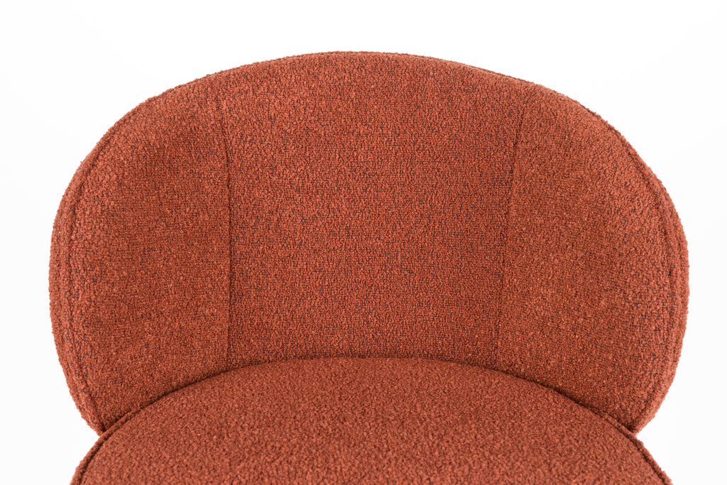 Joa - Bar & Counter Stool - Polyester - Terracotta/Brown