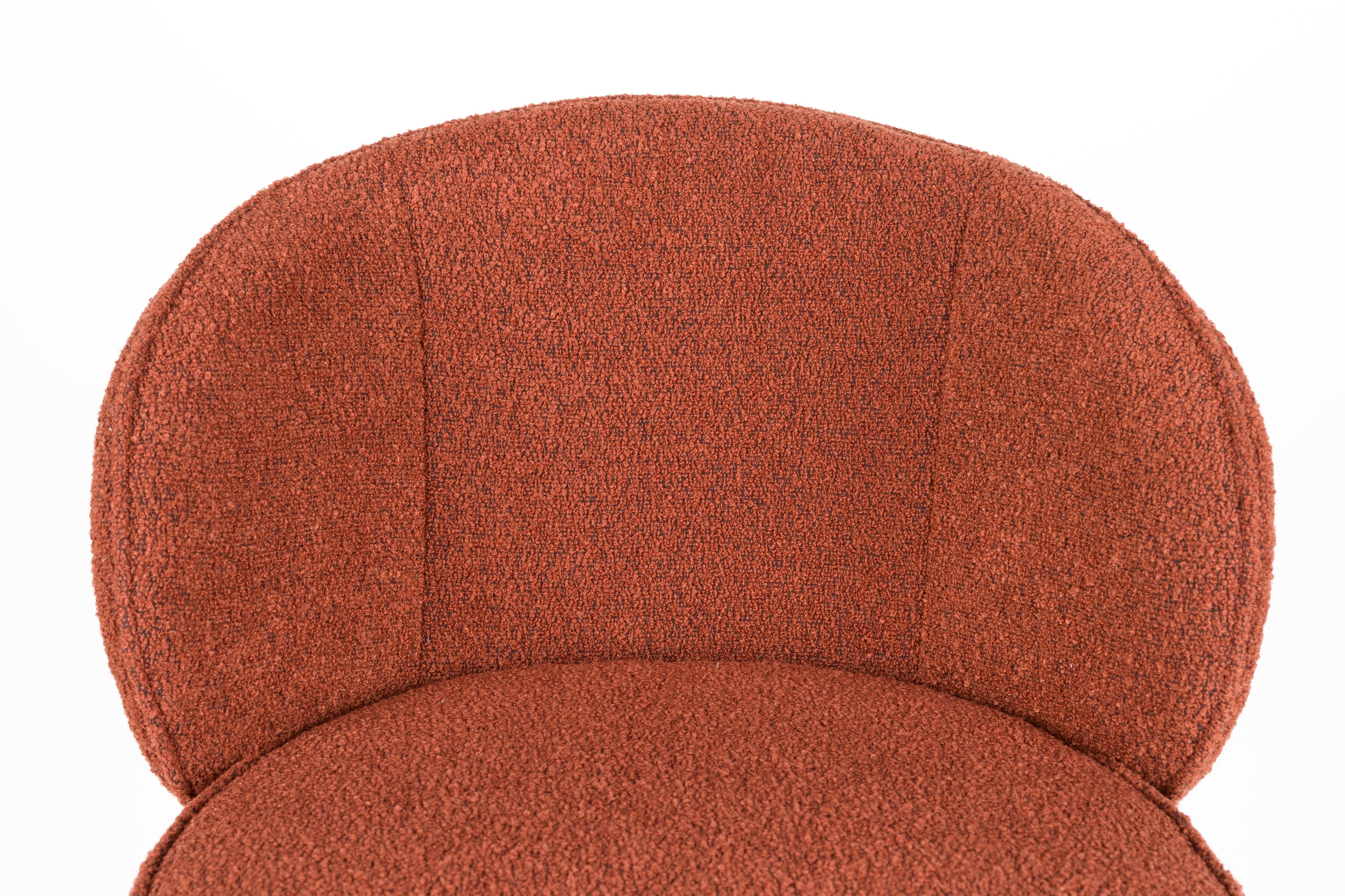Joa - Bar & Counter Stool - Polyester - Terracotta/Brown