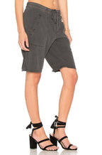 Soft Draped Utility Short - Carbon Pigment - Women