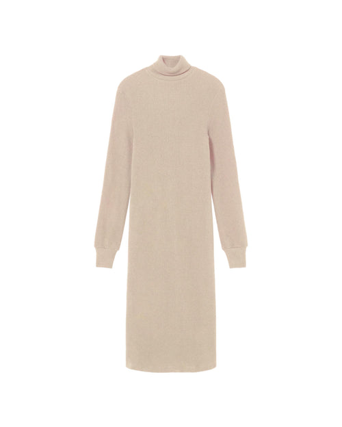 Vestido camel punto Amaia sostenible - silueta 6