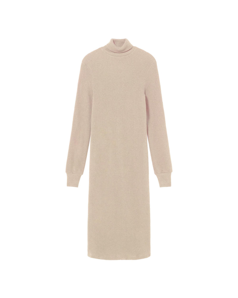 Vestido camel punto Amaia sostenible - silueta 6