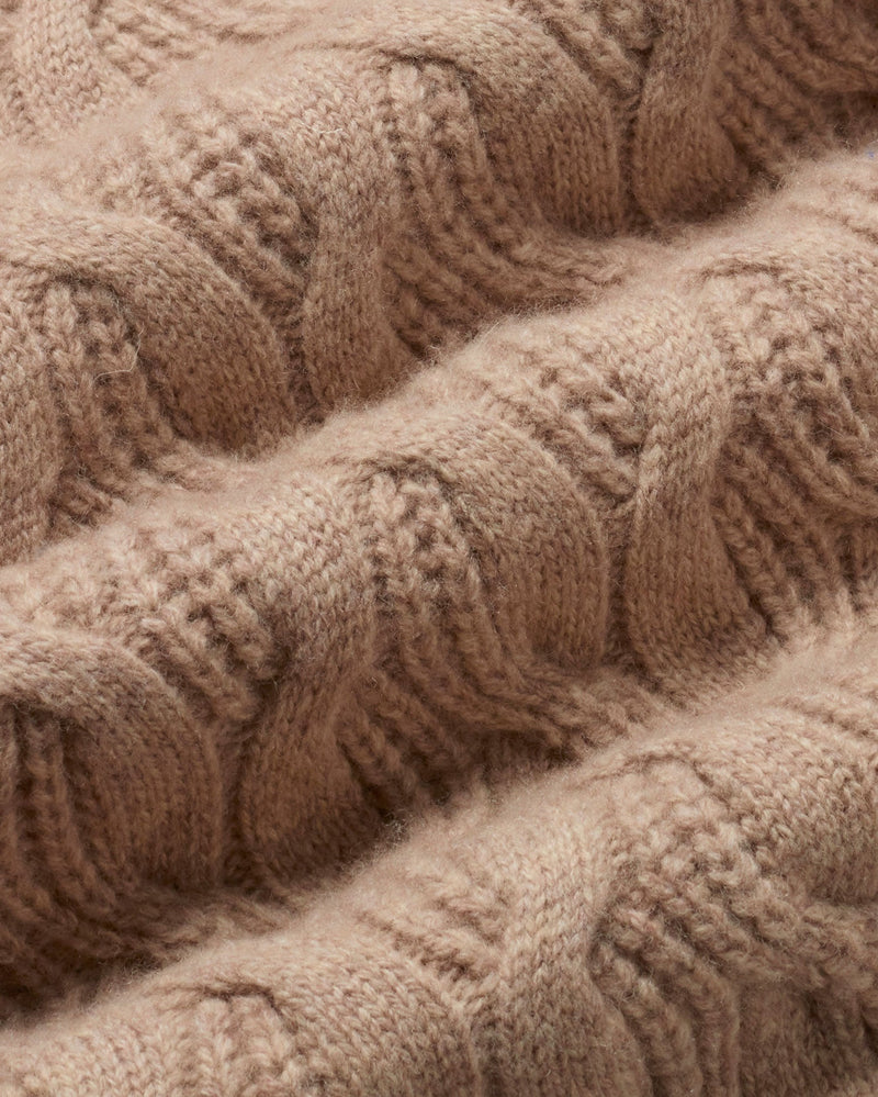 Jersey beige lana Carmen sostenible - silueta 2