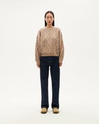 Carmen Cable-Knit Wool Jumper - Beige