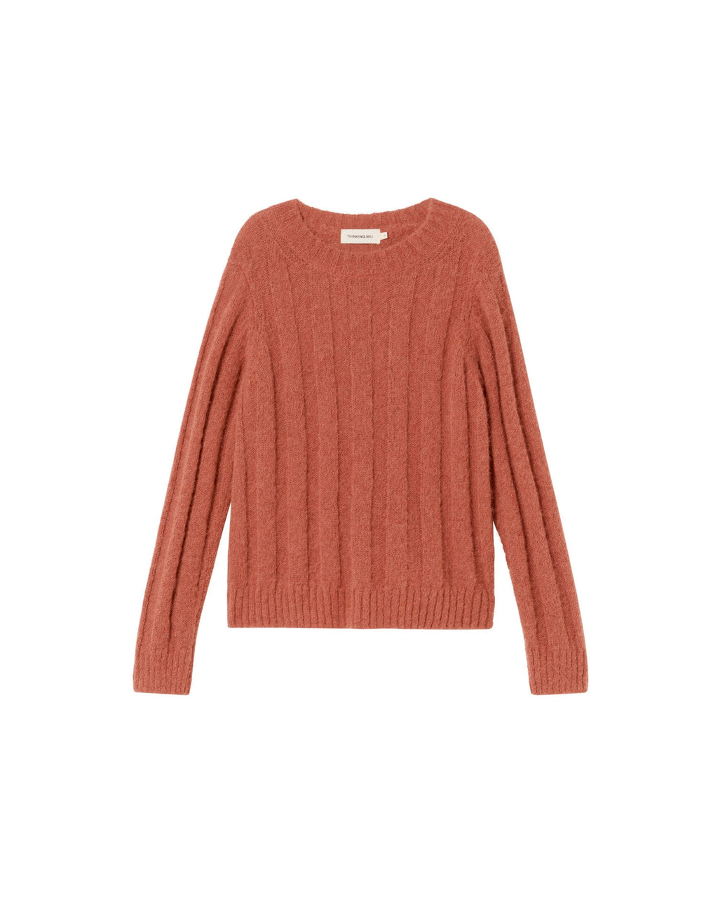 Maglione rosso lana alpaca Layan sostenibile-silhouette-1