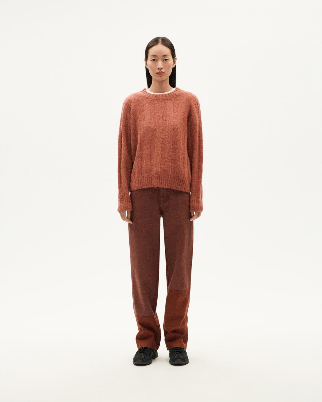 Maglione rosso lana alpaca Layan sostenibile-2