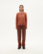 Maglione rosso lana alpaca Layan sostenibile-2