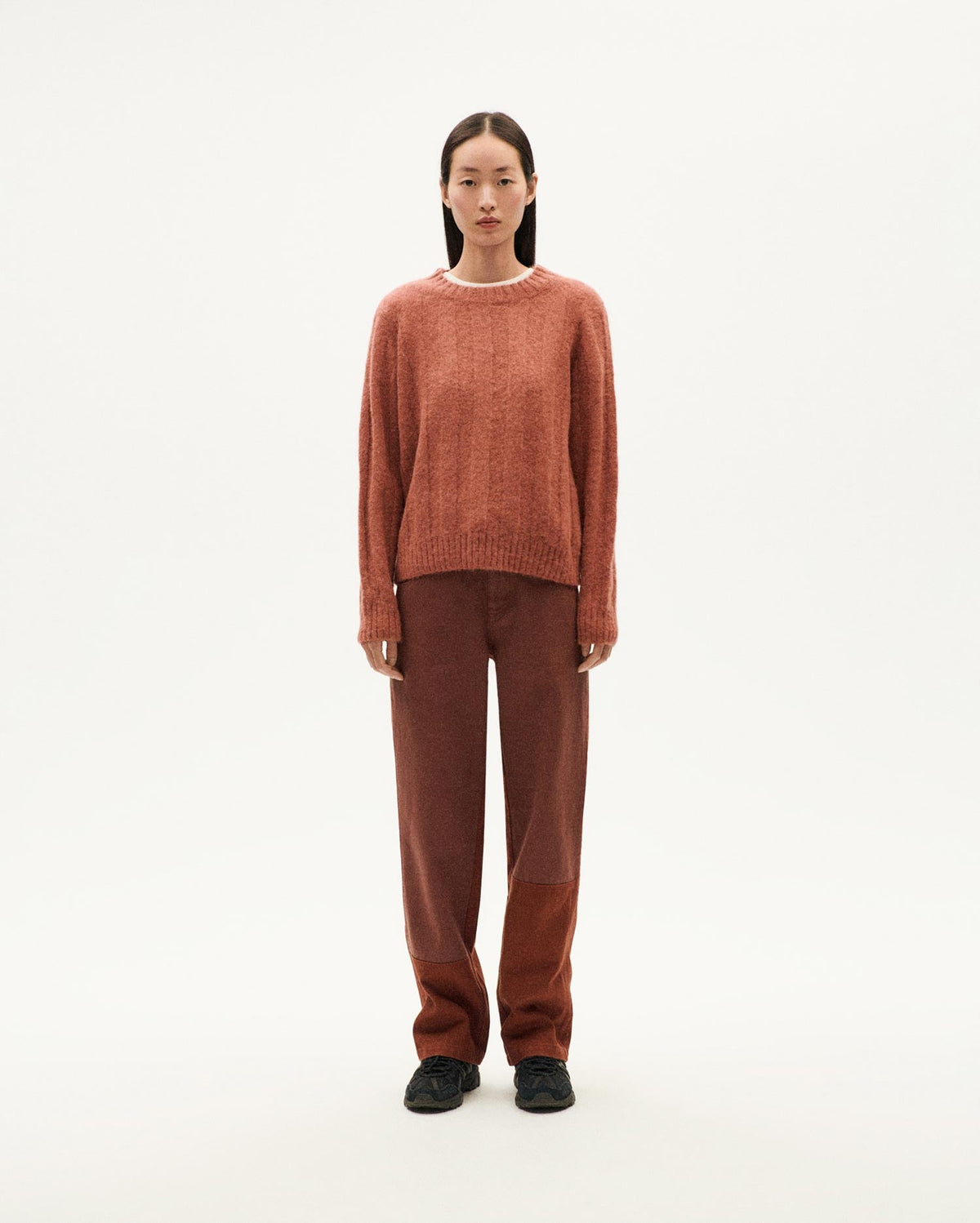 Maglione rosso lana alpaca Layan sostenibile-2