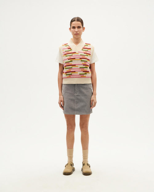 Chaleco multicolor lana Mica sostenible-2