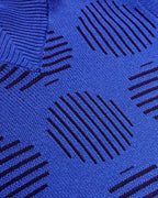 Maglione blu in lana merino japan Miranda sostenibile - silhouette - 3