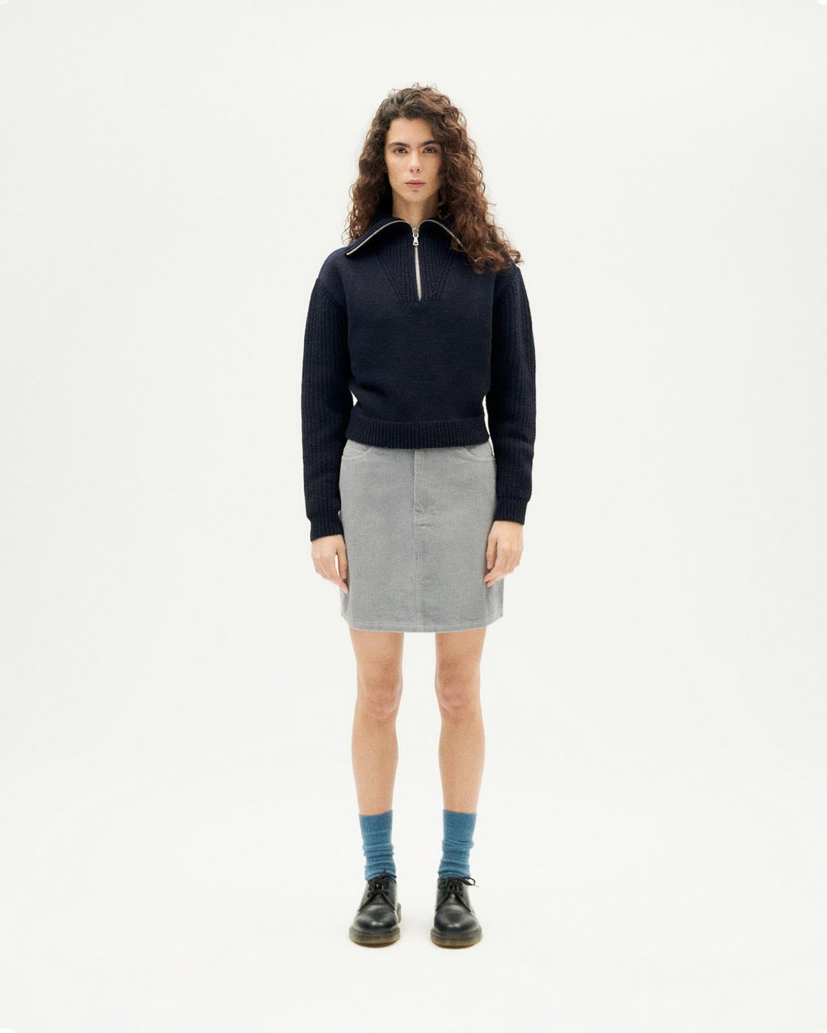 Maglione blu lana Tanit sostenibile-2