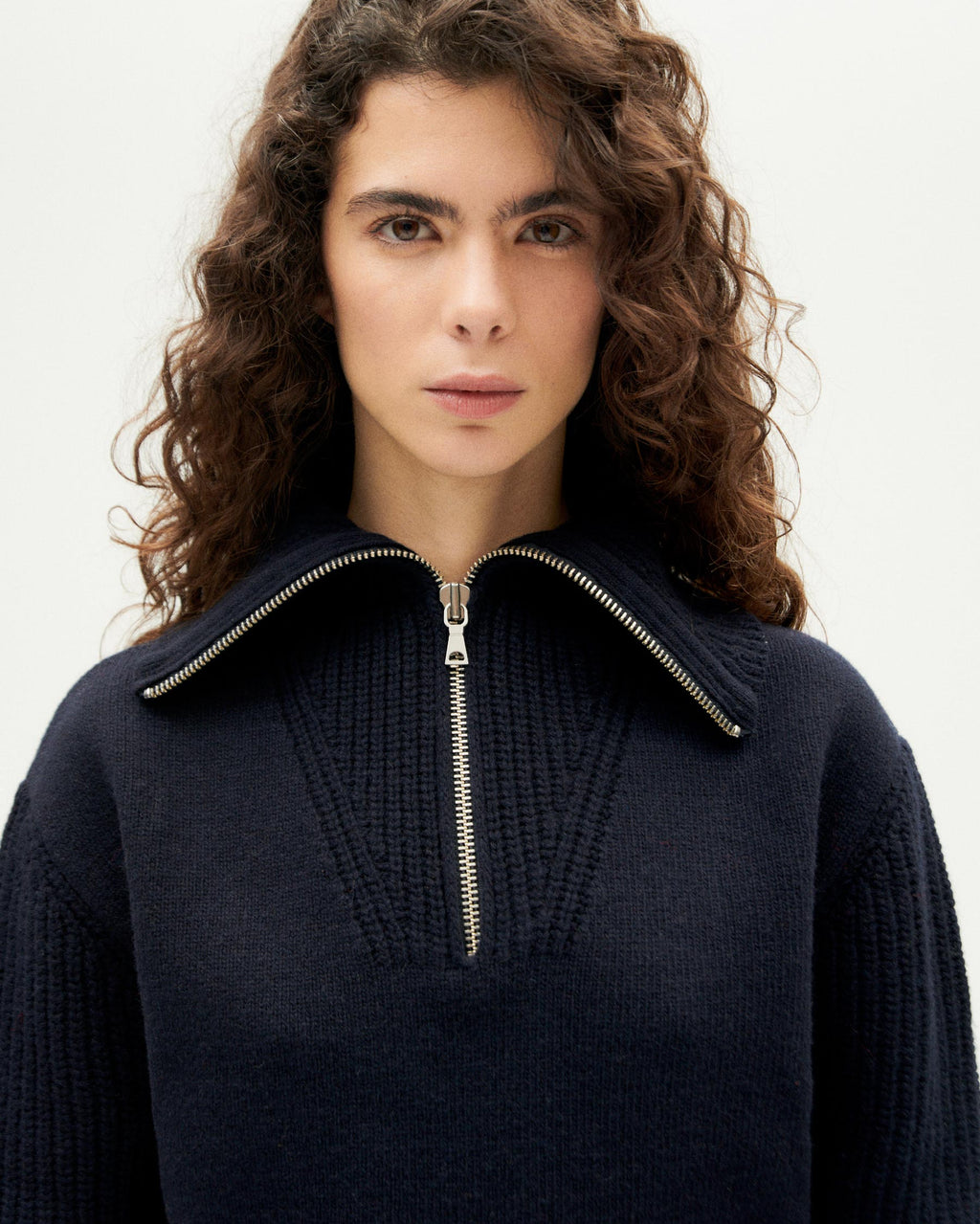 Maglione blu lana Tanit sostenibile-3