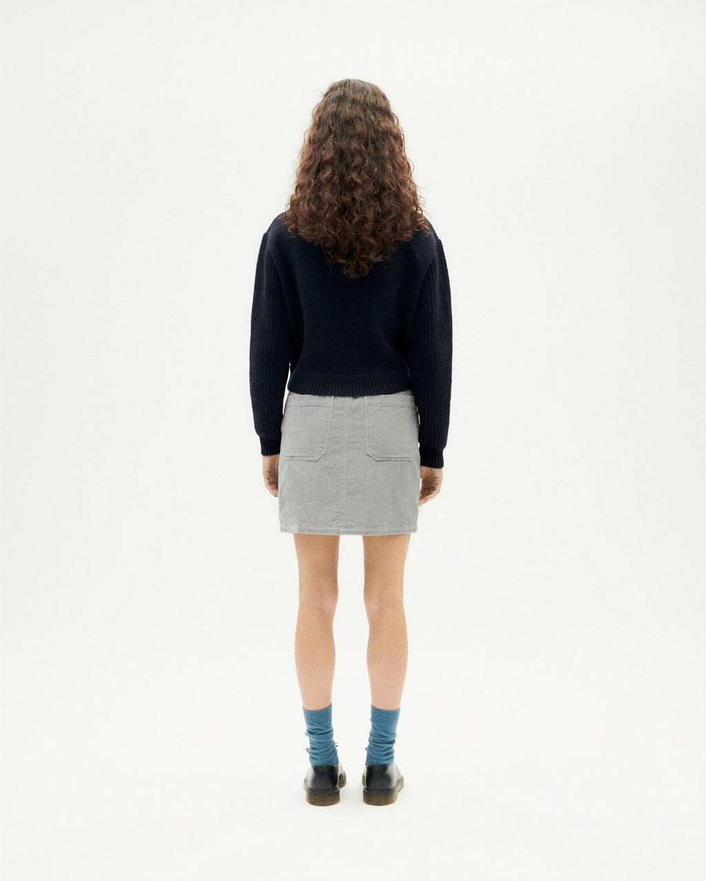 Maglione blu lana Tanit sostenibile-4