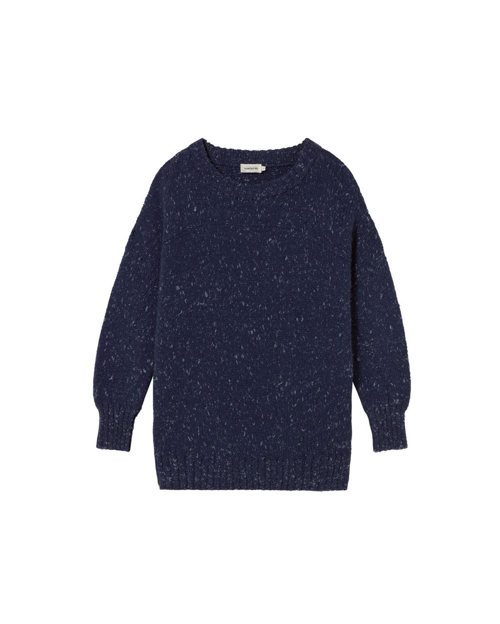 Liza sustainable blue oversized merino wool jumper silhouette - 1