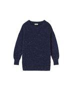 Liza sustainable blue oversized merino wool jumper silhouette - 1