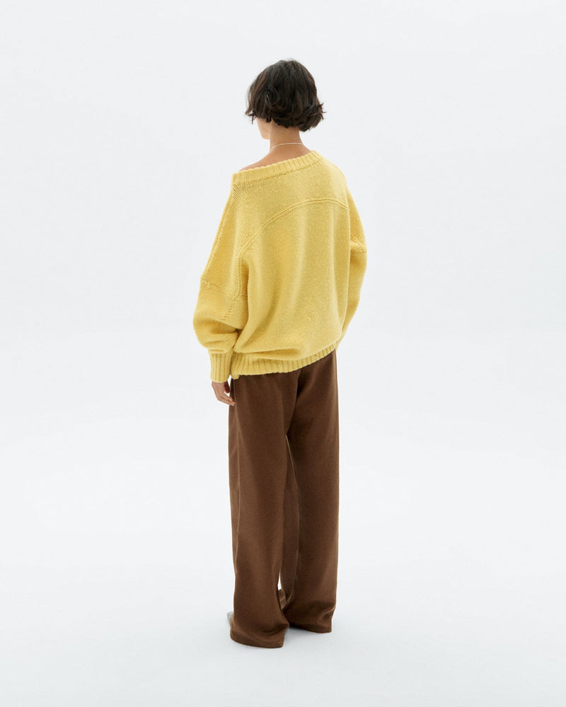 Jersey oversize lana merino amarillo Liza sostenible - 4