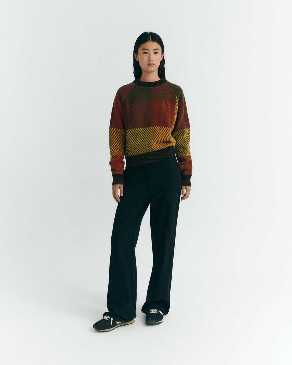Pull En Laine À Carreaux Nur