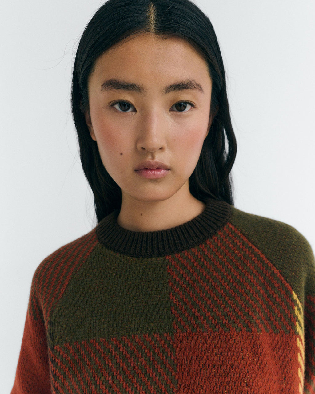 Pull En Laine À Carreaux Nur