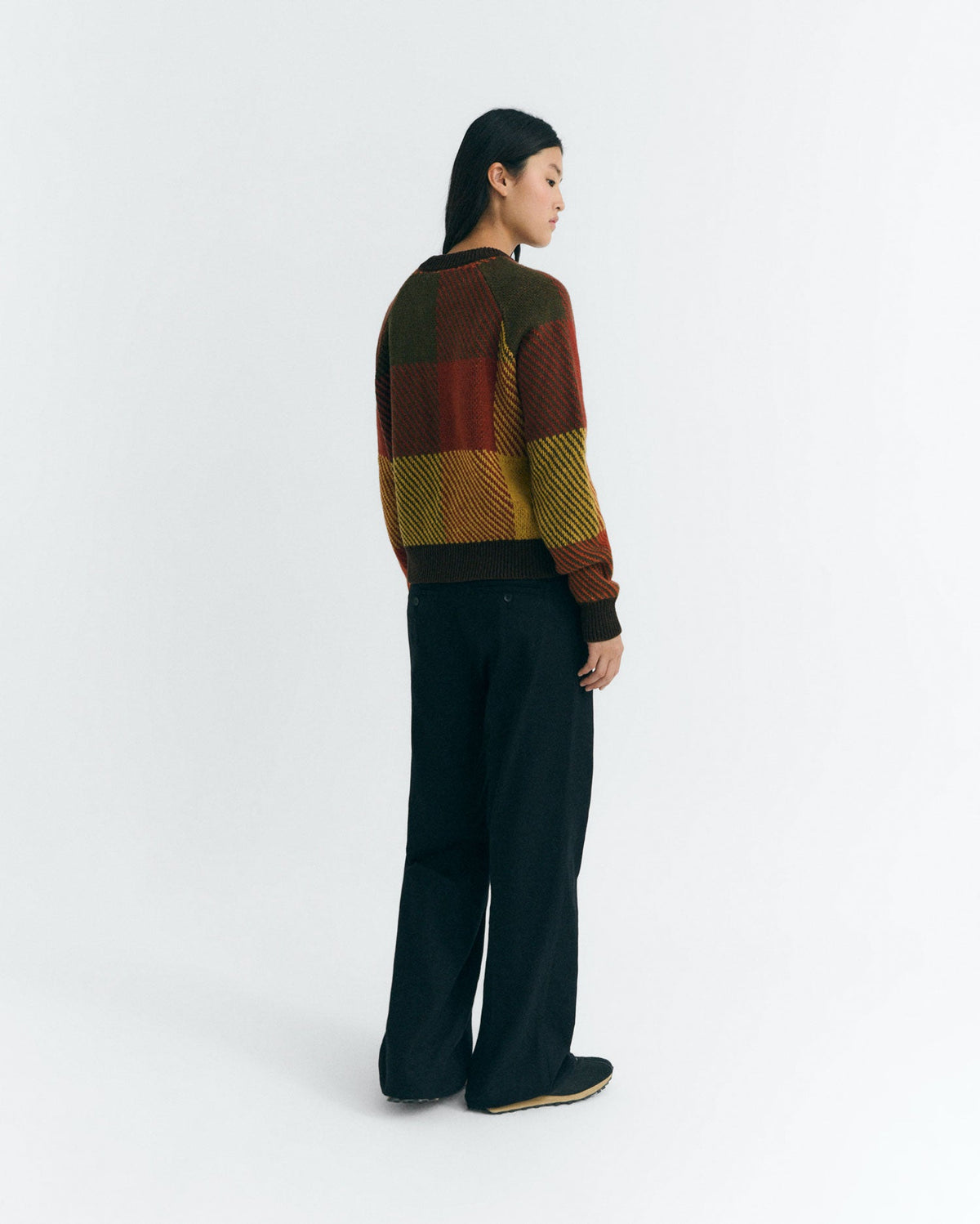 Pull En Laine À Carreaux Nur