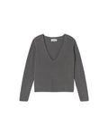 Jersey cashmere gris Aloma sostenible silueta - 1