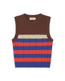 Chaleco punto rayas naranjas Sherry sostenible silueta - 1