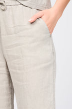 Pantalon De Détente En Lin - Pigment Limoneux - Femme