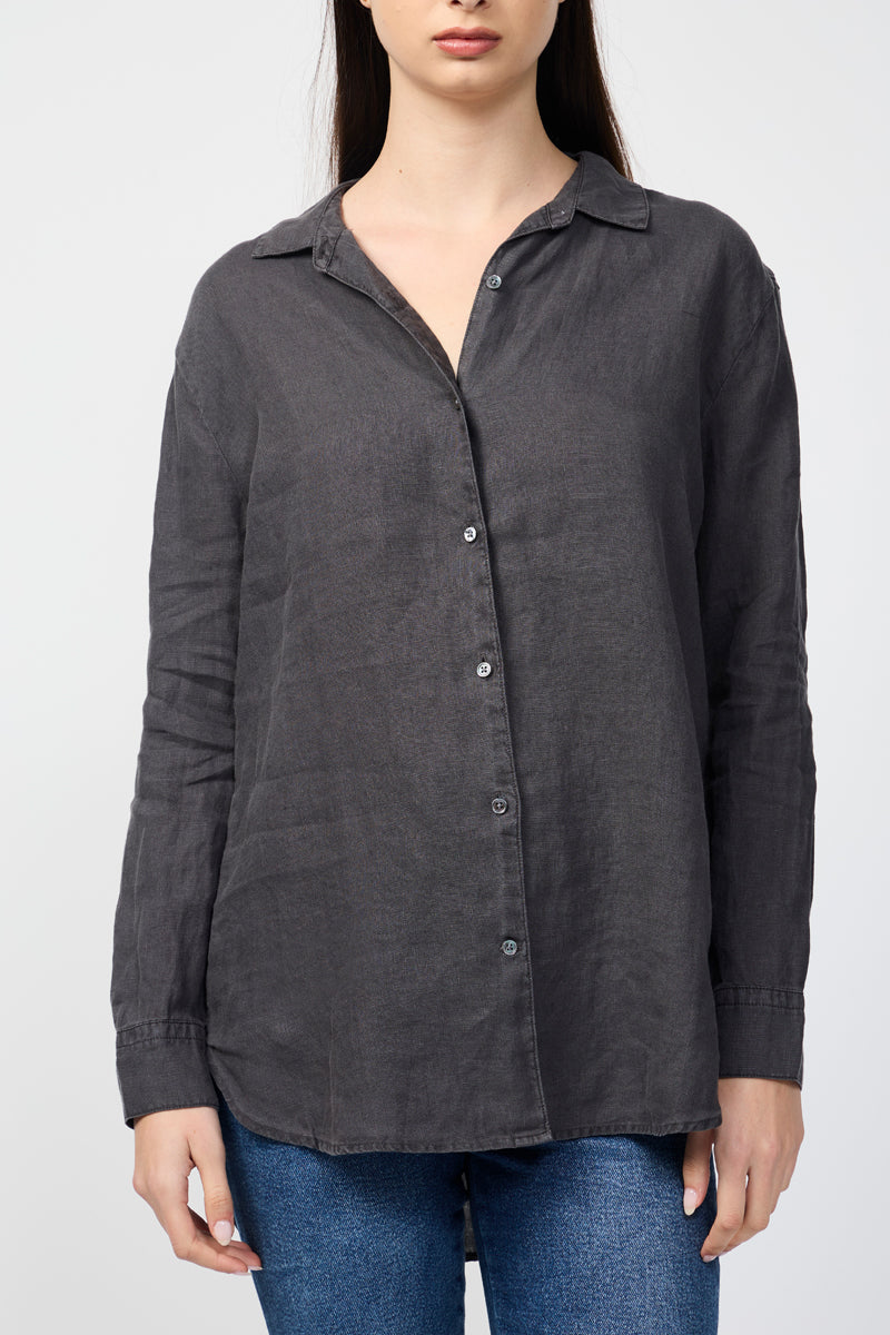 Lightweight Linen Shirt - Magma Pigment - Women