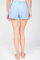 Pantalón corto de lino ligero teñido en prenda - Delta Pigment - Mujer