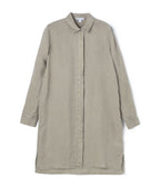 Robe Chemise Légère En Lin - Pigment Limoneux - Femme