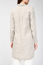 Robe Chemise Légère En Lin - Pigment Limoneux - Femme