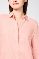Vestido camisero de lino ligero - Spritz Pigment - Mujer