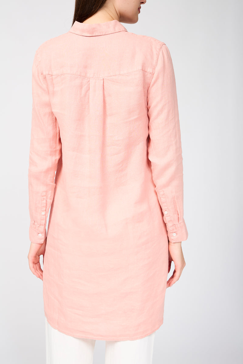 Vestido camisero de lino ligero - Spritz Pigment - Mujer