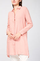Vestido camisero de lino ligero - Spritz Pigment - Mujer