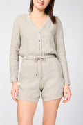 Combinaison En Lin Ls - Pigment Limoneux - Femme