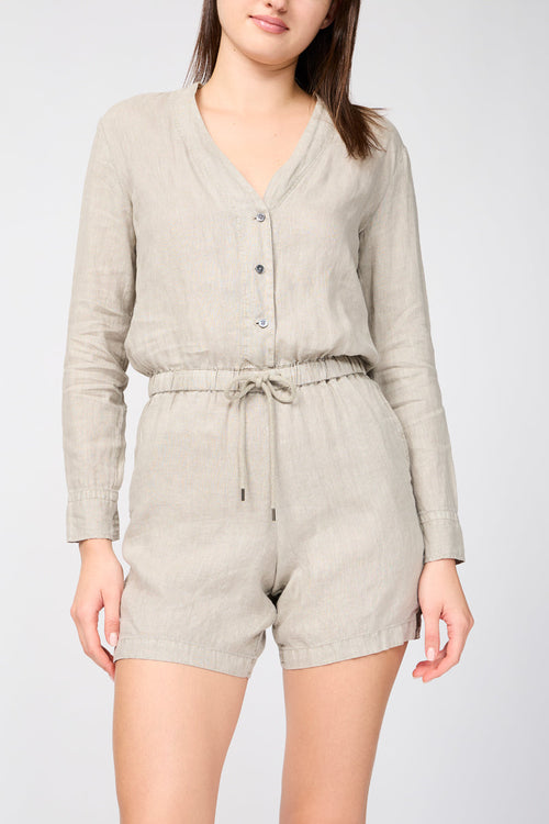 Combinaison En Lin Ls - Pigment Limoneux - Femme