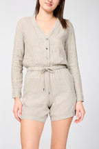 Combinaison En Lin Ls - Pigment Limoneux - Femme
