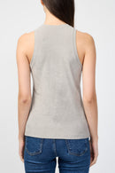 Camiseta sin mangas de terciopelo elástico Cut Away - Dapple - Mujer