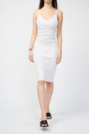 Robe Ruched Fron Velvet Tank - Talc - Femme