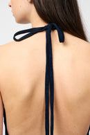 Robe En Velours Extensible À Col Licou - Constellation - Femme