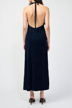 Robe En Velours Extensible À Col Licou - Constellation - Femme