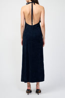 Robe En Velours Extensible À Col Licou - Constellation - Femme