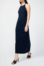 Robe En Velours Extensible À Col Licou - Constellation - Femme