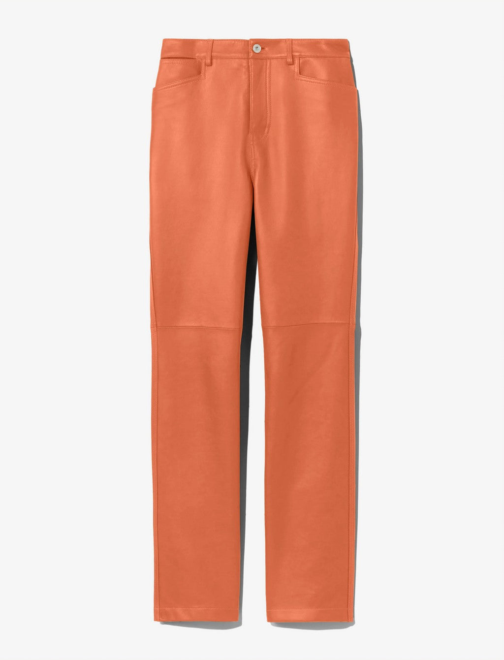 Proenza Schouler - Leather Straight Pants - Terracotta - Femme