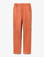 Proenza Schouler - Leather Straight Pants - Terracotta - Femme