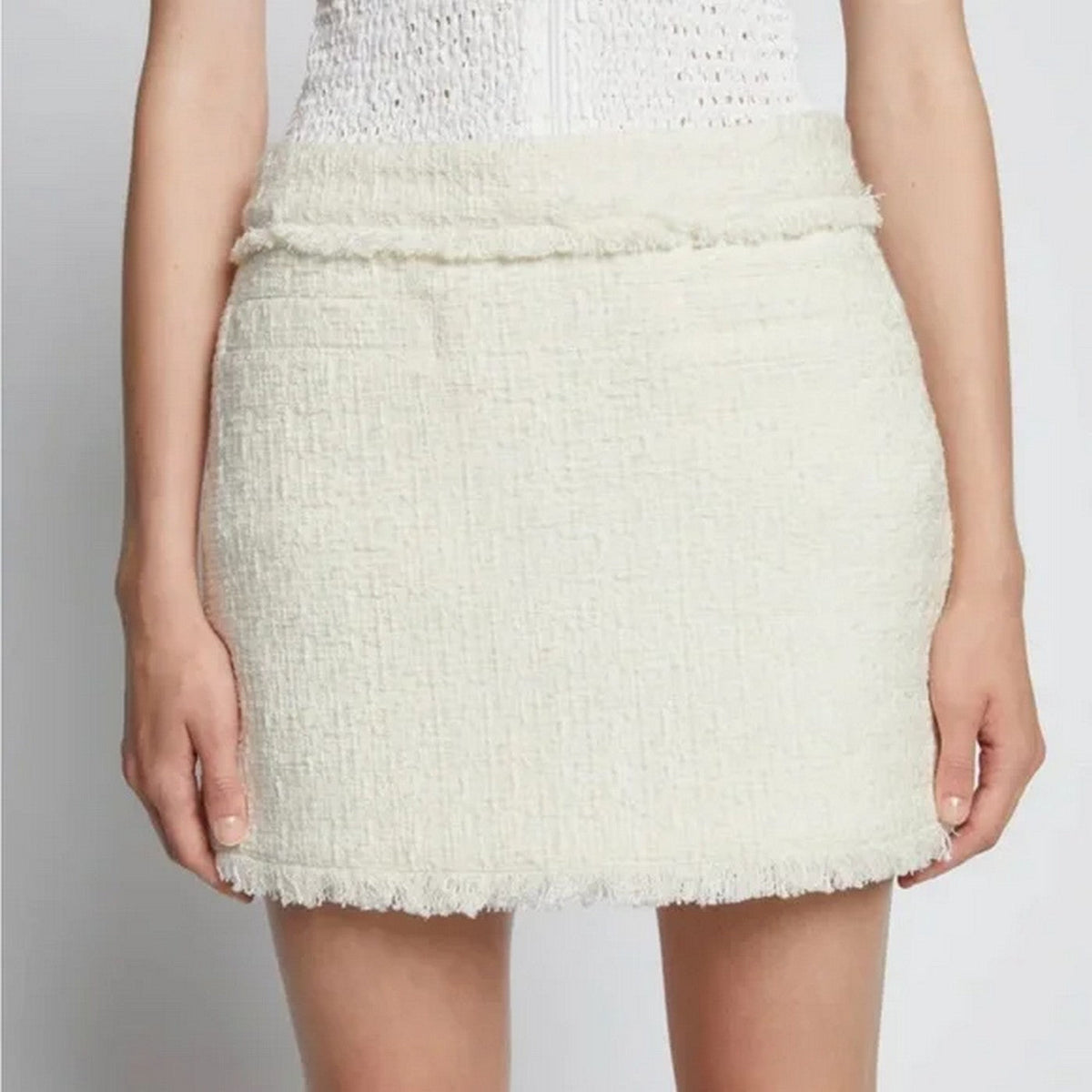 Proenza Schouler - Tweed Mini Skirt - Off White - Femme