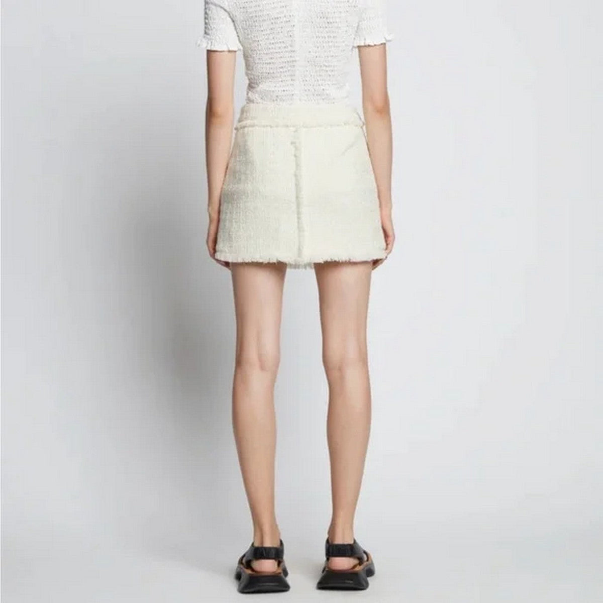 Proenza Schouler - Tweed Mini Skirt - Off White - Femme