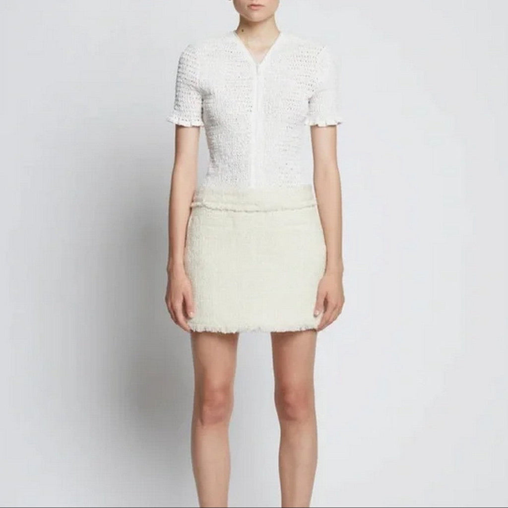 Proenza Schouler - Tweed Mini Skirt - Off White - Femme