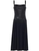 Proenza Schouler - Drop Waist Faux Leather Dress - Black - Femme