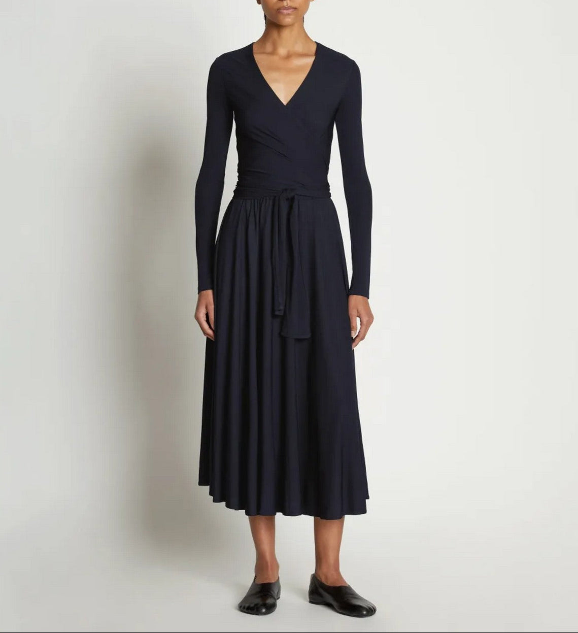 Proenza Schouler - Matte Crepe Wrap Dress - Black - Women