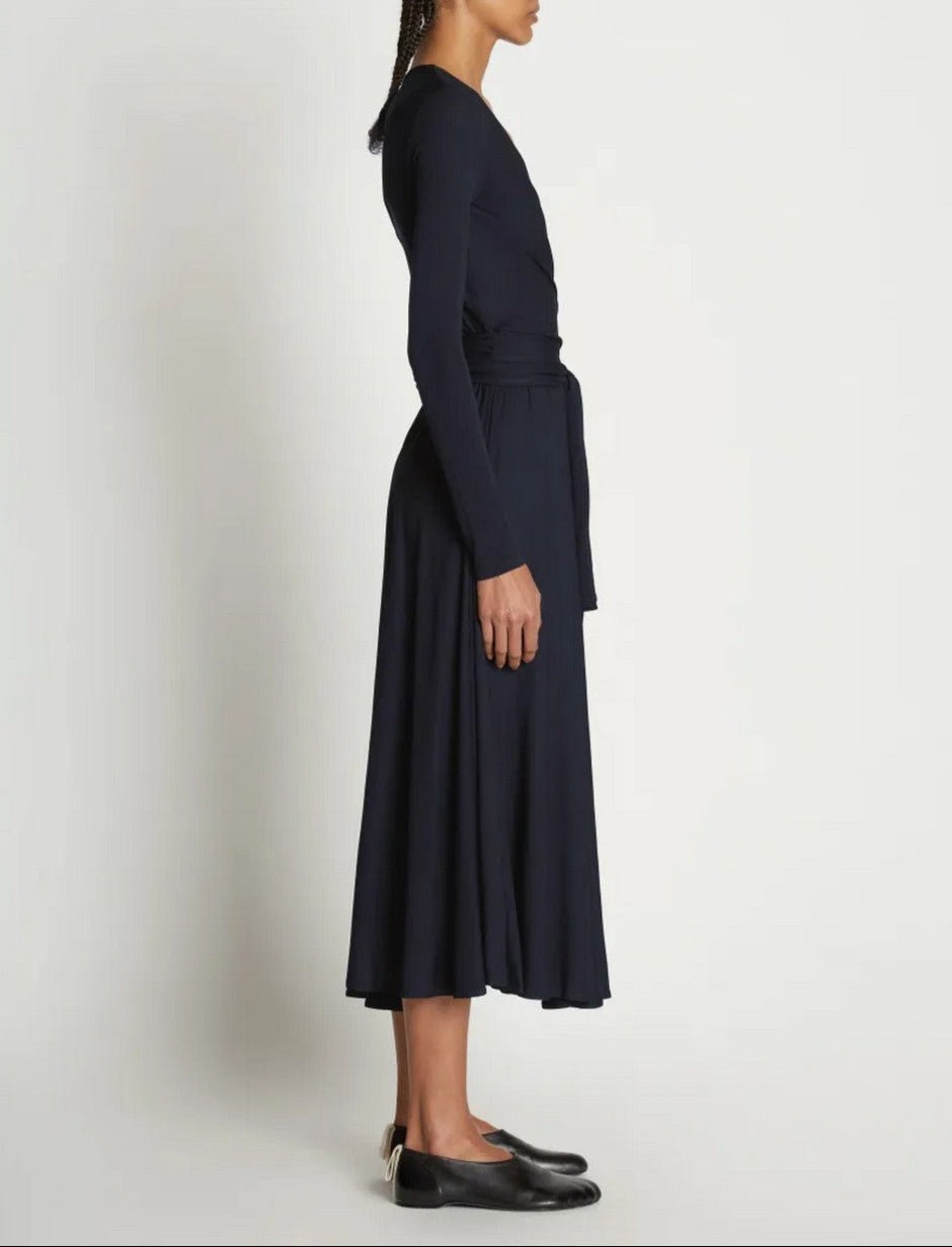 Proenza Schouler - Matte Crepe Wrap Dress - Black - Women