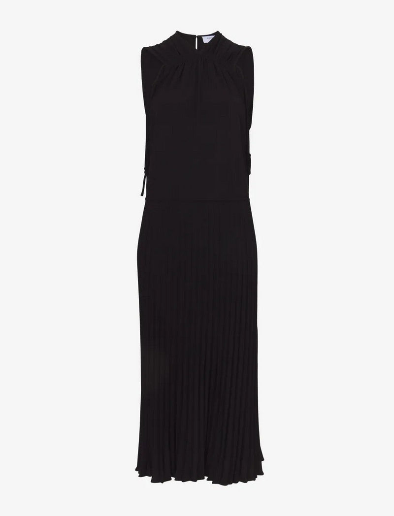 Proenza Schouler - Vestido de crepé plisado con cordón - Negro - Mujer